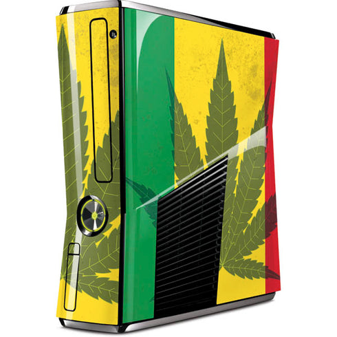 Marijuana Rasta Flag Xbox 360 Slim (2010) Skin